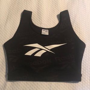 Reebok black crop top/sports bra